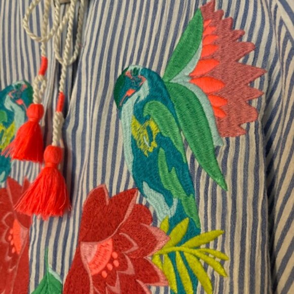 Boden Embroidered Peasant Blouse - Picture 3 of 6